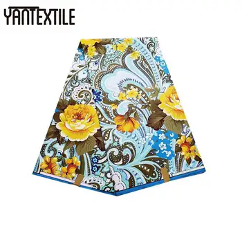 

YANTEXTILE 6 Yards New Ankara African Wax Prints Fabric Tissu Patchwork Veritable Wax African Prints Ankara Fabrics Nigeria Wax