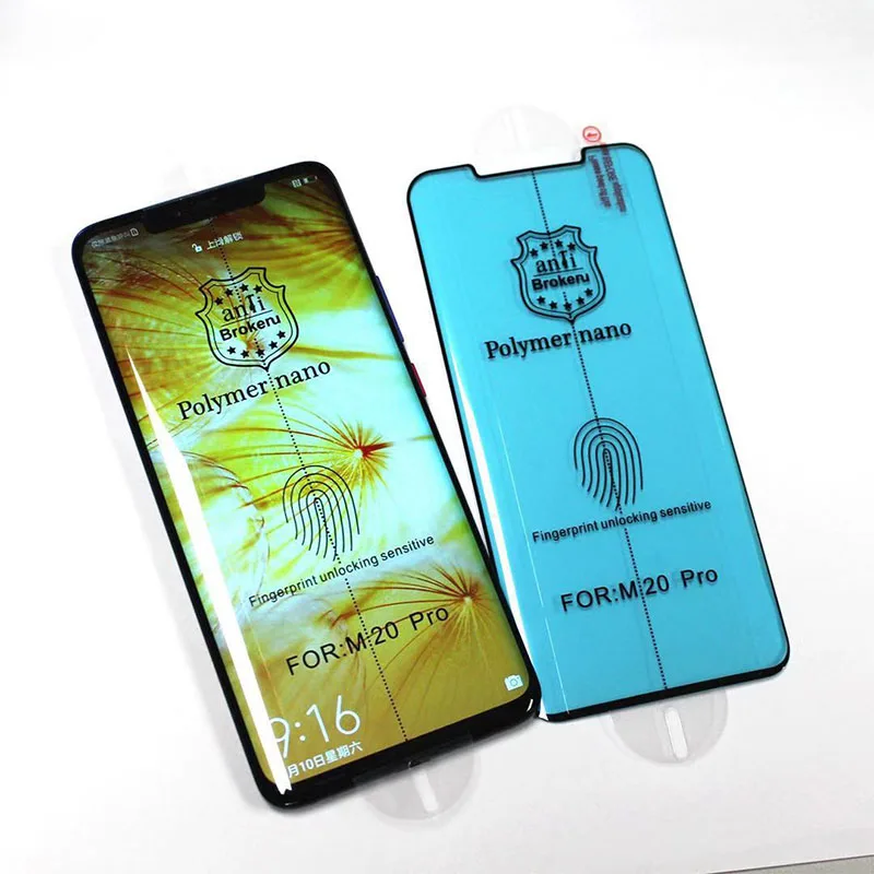 Полимерный нано-экран протектор для huawei mate 20 Pro не защитная пленка из закаленного стекла
