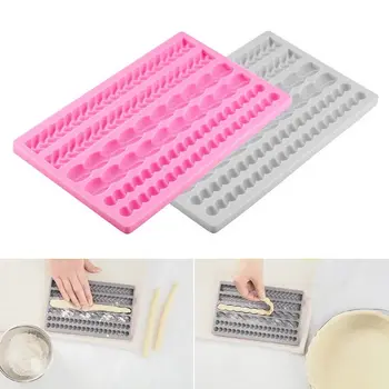 

Fondant Bead Molds Silicone 3D Pearl Chains Molds Chocolate Cookie Pastry Cake Border Decoration Kitchen DIY Baking Tools