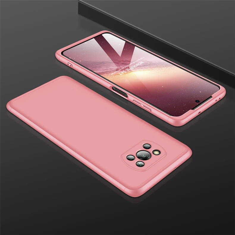 POCO X3 Case 360 Degree Full Protection Case Hard Matte Shockproof Lens Protection Cover For Xiaomi POCO X3 NFC Global Version 