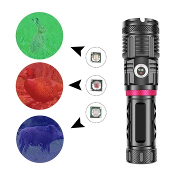 

XANES 1680 2500LM XHP90+COB+RGB 10-Modes Zoomable Bright LED Flashlight With Side Spotlight Lantern Hunting Searching Torch
