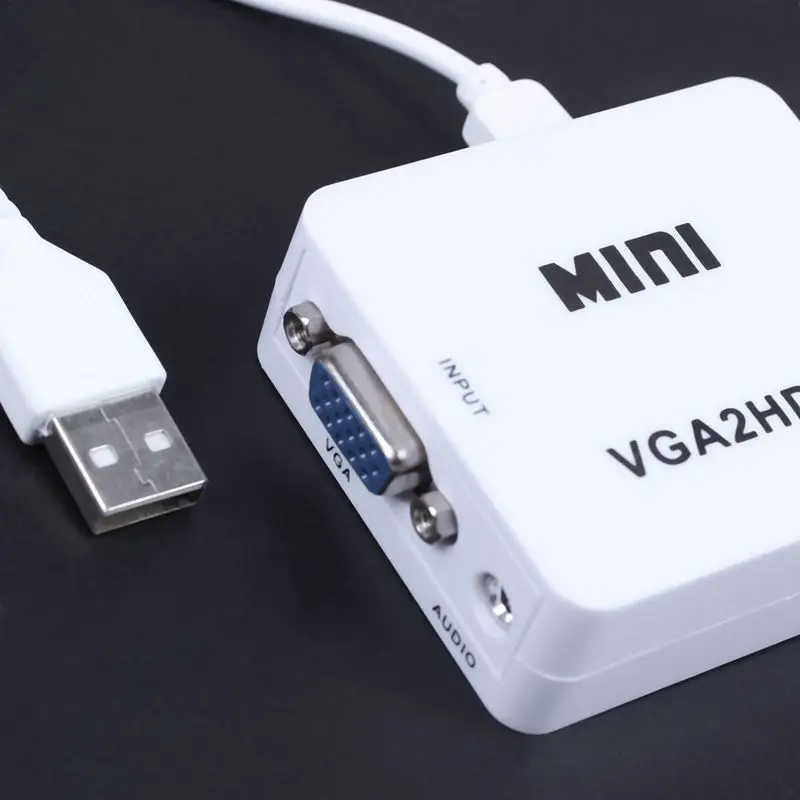 1080P Аудио VGA к HDMI HD HDTV видео конвертер коробка адаптер для ПК ноутбук DVD