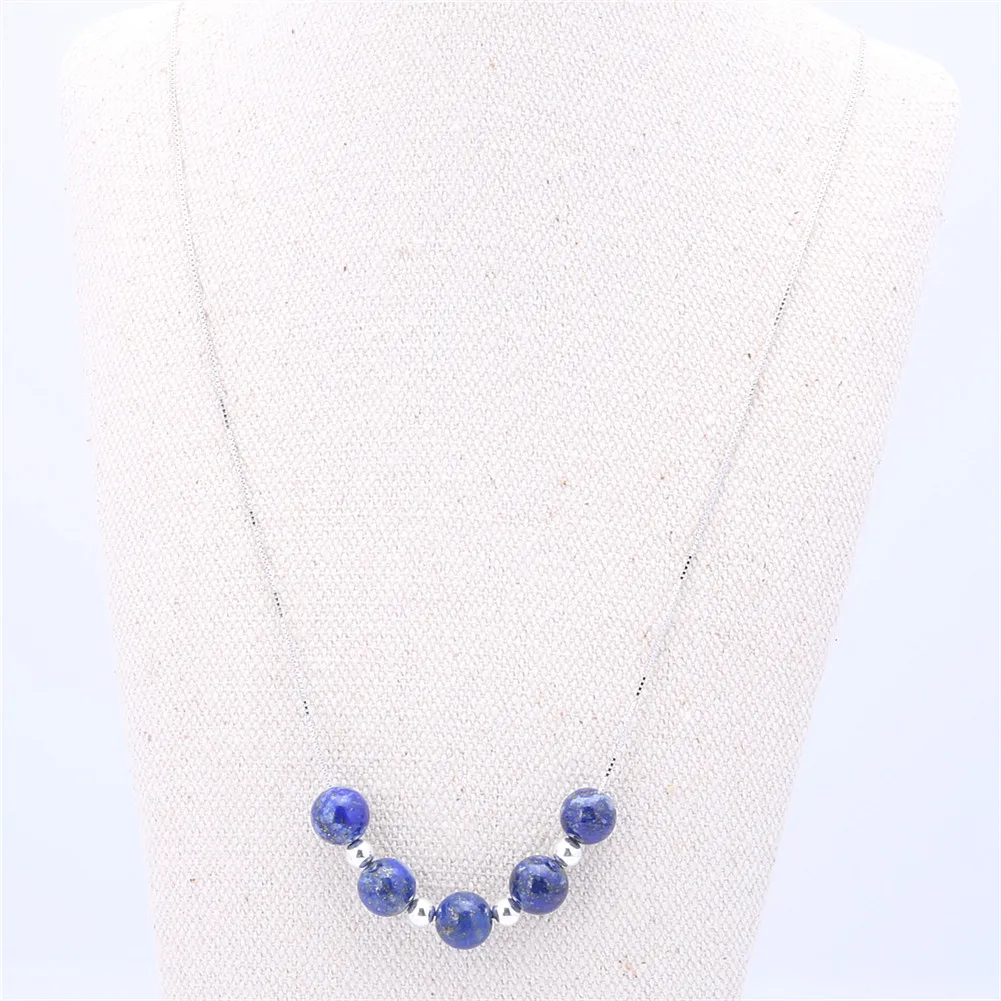 

AAA Lapis Lazuli Sterling Silver 925 Pendant Necklace Women Custom Initial Long Necklace Jewelry Wholesale