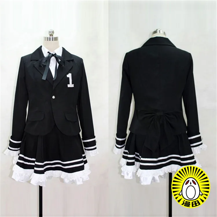 Hot Anime Vocaliod Hatsune Miku Cosplay Kostuums De Geheime Politie Zwart Uniform Pak Lolita Jurk S-XL Of Custom-Maken elke Grootte Hot Anime Vocaliod Hatsune Miku Cosplay Kostuums De Geheime Politie Zwart Uniform Pak Lolita Jurk S-XL Of Custom-Maken elke Grootte
