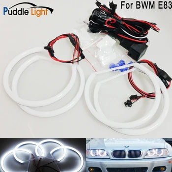 

LED Error Free Angel Eye Pure Cotton Light White Halo Light car modeling assessoires For BMW E83/X3 2000-2010 2X(106MM+131MM)