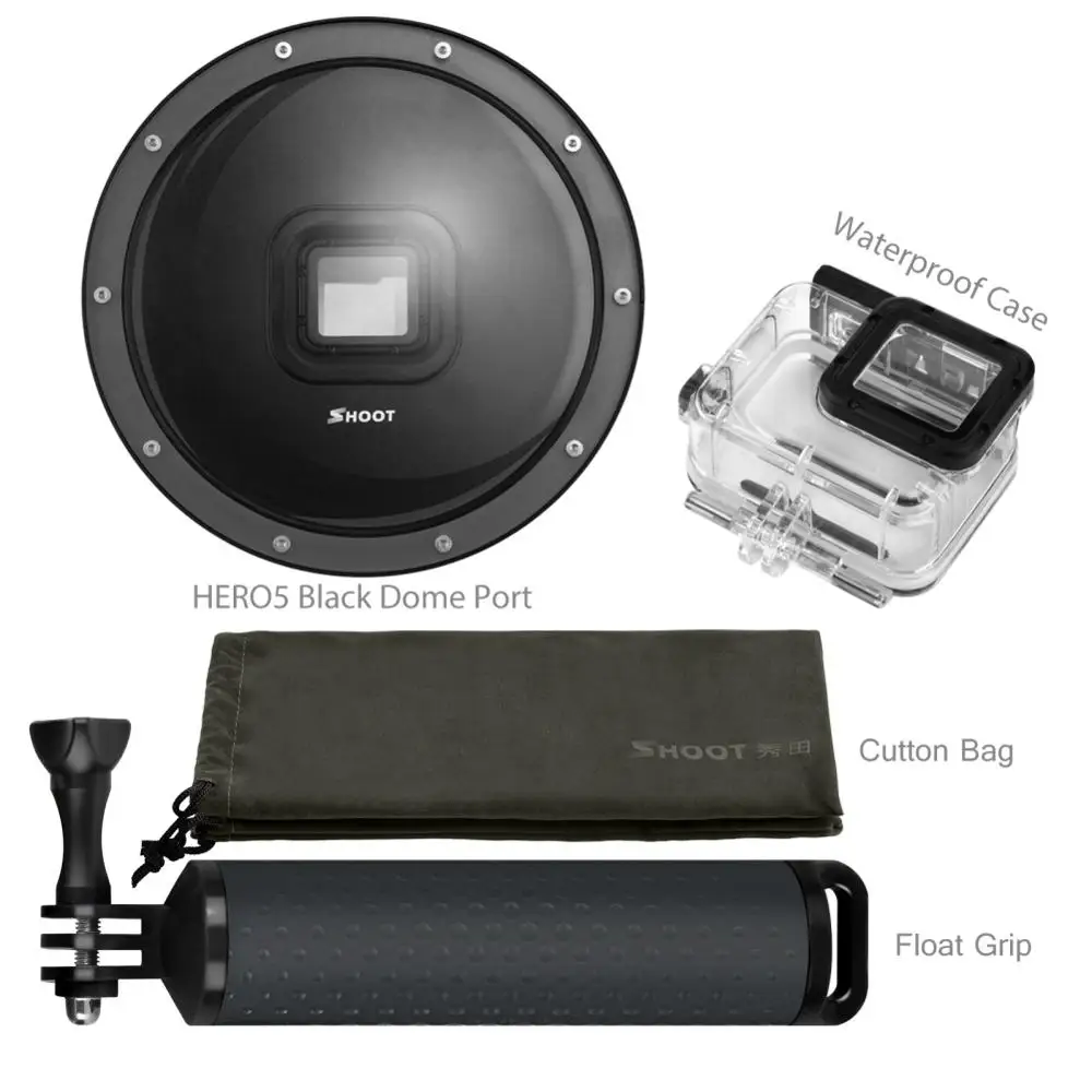 Для экшн-Камеры Gopro Hero 6 5 7 подводный купол Порты и разъёмы для экшн-Камеры GoPro Hero 7 6 5 с держатель для камеры Водонепроницаемый чехол солнцезащитный козырек купол