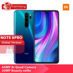 Xiaomi Redmi Note 8 Pro смартфон с четырёхъядерным процессором MTK Helio G90T, ОЗУ 6 ГБ, ПЗУ 64 ГБ, 4500 мАч, 18 Вт, QC 3,0