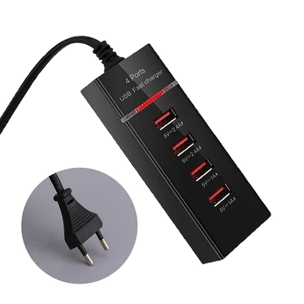 Европейский Союз (ЕС) Мульти Порты USB для мобильных телефонов для использования во время поездок, Зарядное устройство для путешествий настенная розетка USB Мощность 5V 3A Быстрая Зарядка адаптер для IPhone samsung huawei - Тип штекера: Европейский Союз (ЕС)