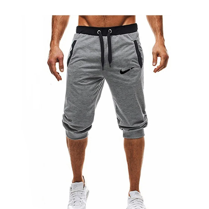 Летние мужские повседневные шорты летние однотонные Полосатые Карманы Jogger короткие спортивные штаны Мужская спортивная одежда