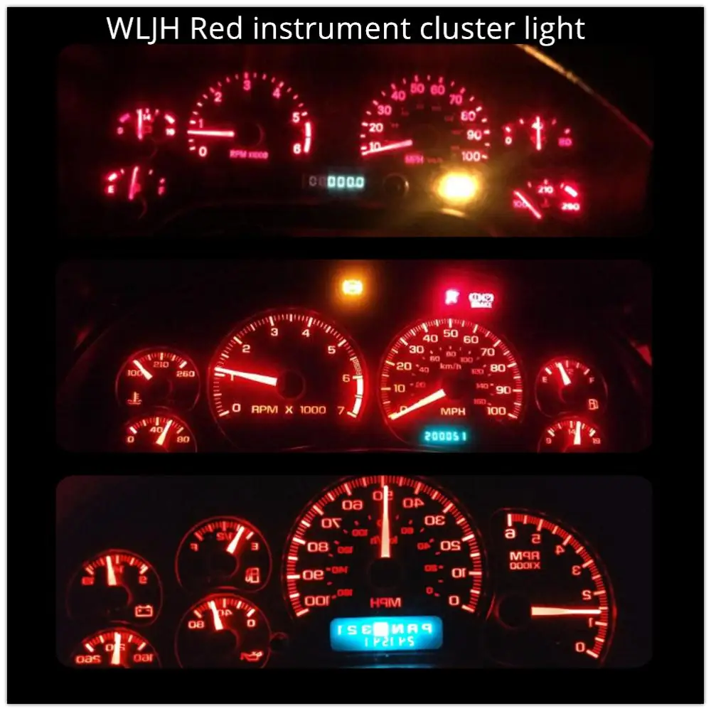 WLJH 20x яркий тире светильник s приборная панель Калибровочная лампа светодиодный светильник комплект подходит для Subaru Forester 2003 2004 2005 2006 2007 2008 - Испускаемый цвет: Красный