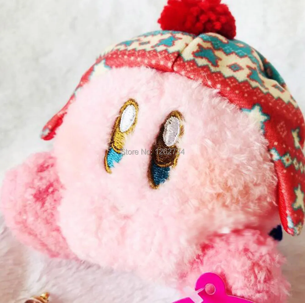 10/Лот, милая звезда Кирби, косплей, зимняя шапка, серия 13 см, плюшевая Подвеска для детей, плюшевая игрушка, фигурка куклы, розничная