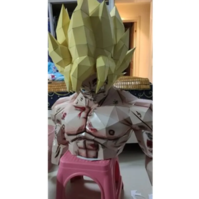 175 см Dragon Ball Z Супер Saiyan Son Goku бумажная модель DIY Сборные игрушки Статуя Фигурка Коллекция Модель игрушки X2718