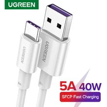 Ugreen 5a usb tipo c cabo de carga rápida rápida 3.0 usb c cabo de dados de carregamento supercharge tipo-c cabo para huawei p30 p20 companheiro 30