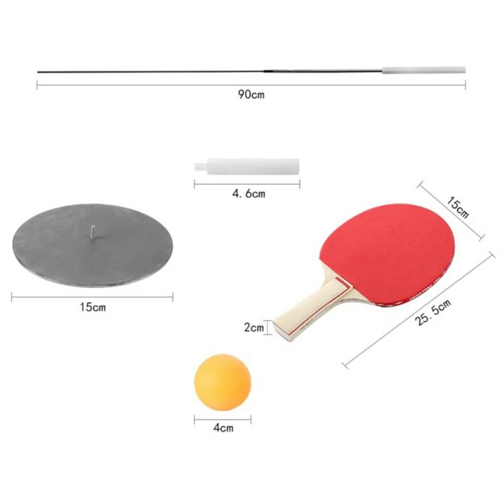 Эластичный декомпрессионный набор для настольного тенниса, для занятий самообучением, портативный, 3 мяча, мягкий вал, для использования в