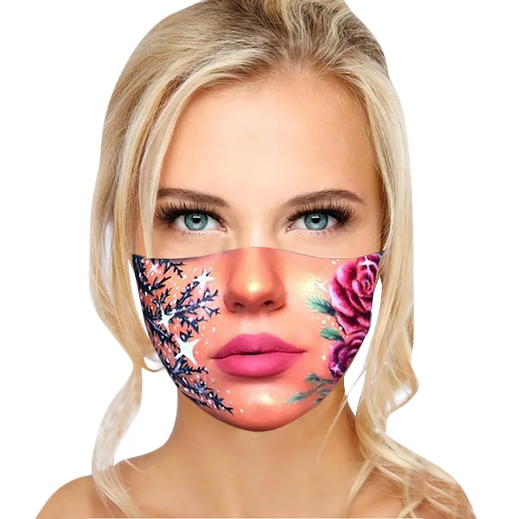 3d Creative Printing masque Mouth Funny Adlult Protection  Reusable  Mascherina mascarilla Monder Scarf Halloween Cosplay MasK quick and easy halloween costumes