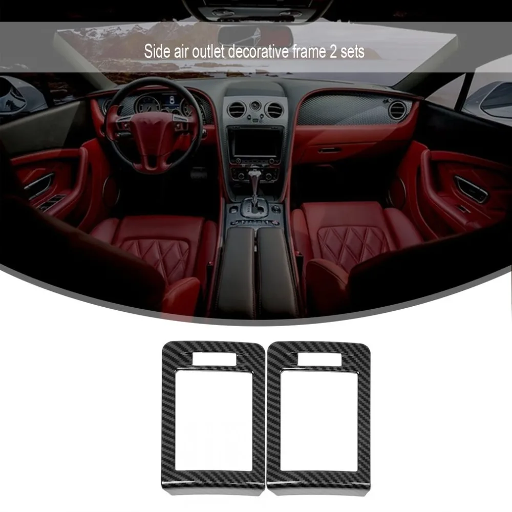 2 шт. углеродное волокно стиль ABS для benz C Class W204 2007-2010 приборной панели автомобиля кондиционер вентиляционная рамка отделка