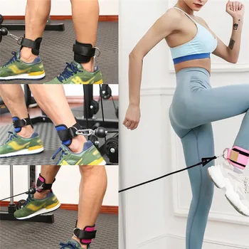 

Pull Rope Ankle Strap Door Anchor Fittings Butt Lift Exercise Elastic Band With Foot Rings Ankle Strap Sets