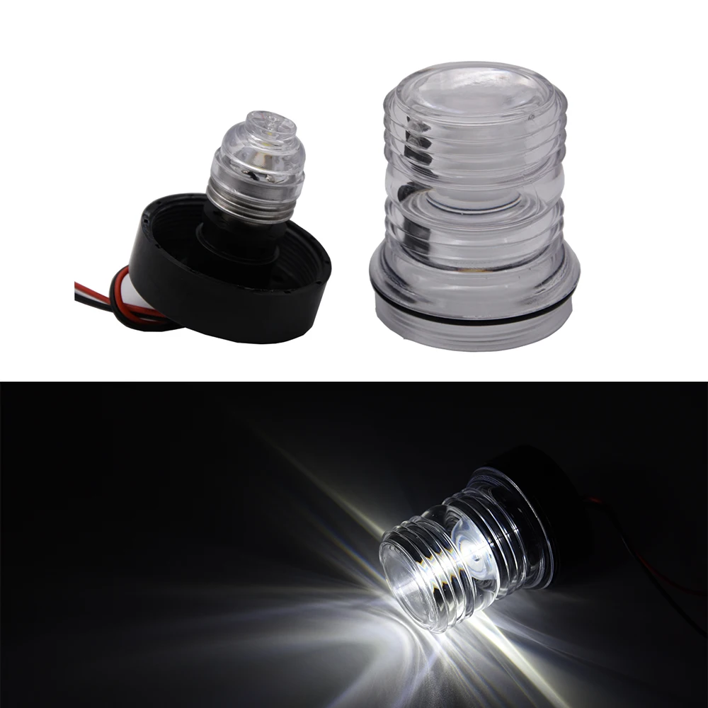 

Waterproof 65 Marine Boat Yacht Light 6300K 12V LED Navigation Light Navigation Anchor Light 360 Degree Round Boat Light Random
