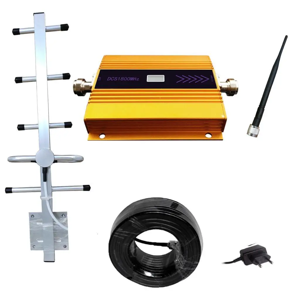 

4G LTE DCS 1800 mhz Moblie phone Booster 1800MHZ Signal Repeater Cellular Cell phone Amplifier Network 65dB Gain LCD Display