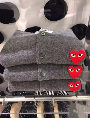 Модный кардиган с вышивкой Love, Повседневный, с круглым вырезом, с длинными рукавами, трикотажные пальто, Осень-зима, однотонный джемпер, Femme, пальто, плюс 2XL - Цвет: gray-red star