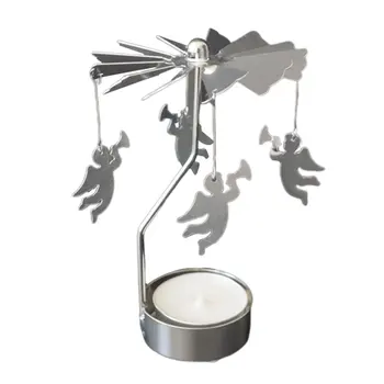 

European Hot Rotating Candle Holder Transfer Windmill Iron Decoration Christmas Wedding Home Decoration 1 Pcs