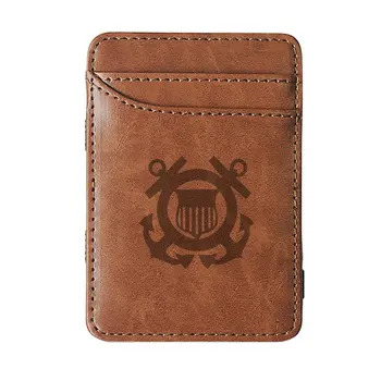 

United States Coast Guard Wallet high quality leather magic wallets Fashion men Women money clips card purse cash holder