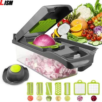 

Manual Vegetable Cutter 7 Dicing Blades Mandoline Slicer Fruit Potato Peeler Carrot Grater Slicer Basket Kitchen Accessories