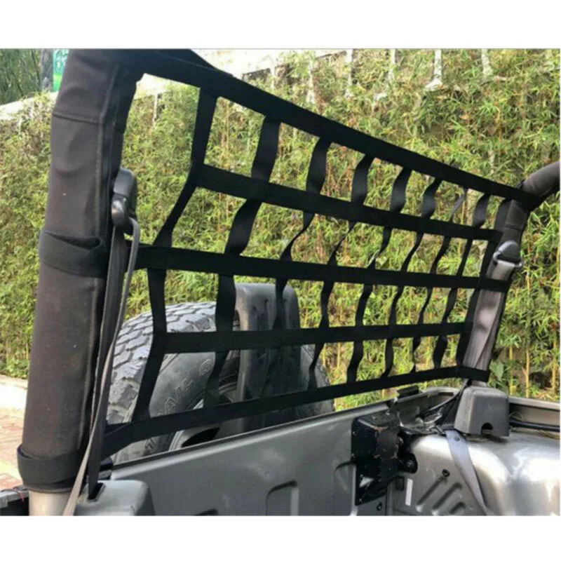 Крыша грузовая сетка для Jeep Wrangler 1997- ткацкая лента 152*45,5 см Замена 1 шт. черное окно