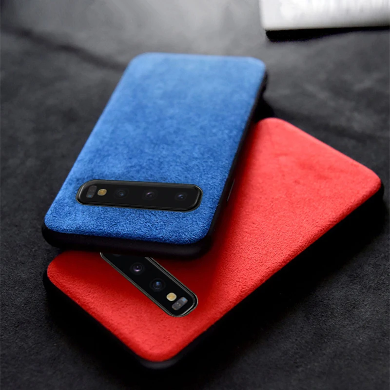 Чехол для телефона для samsung Galaxy S10 S8 S9 Note 8, 9, 10, плюс S7 край A7 A8 J5 J6 J7 A70 A50 A40 замшевая кожаная накладка на заднюю панель телефона