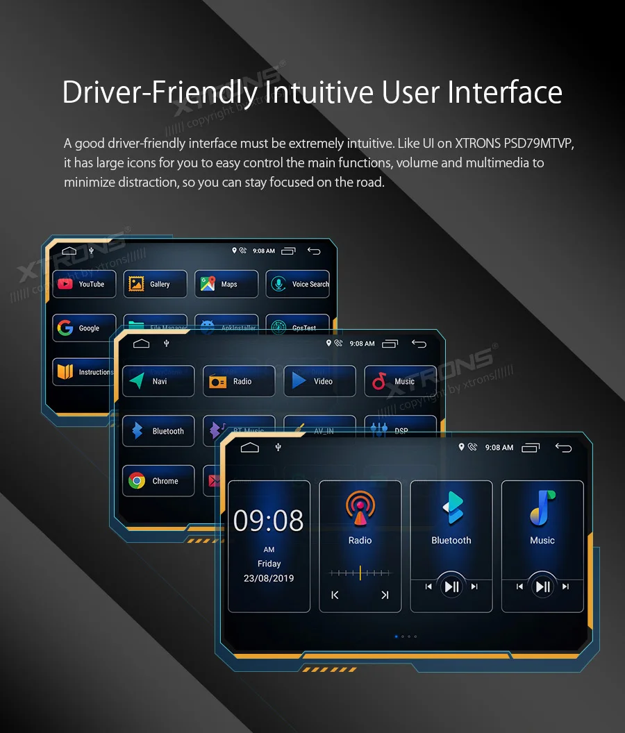 XTRONS 7 ''Android 9,0 DSP автомобильный мультимедийный DVD стерео радио плеер для VW Polo Touran Golf MK5 MK6 Jetta Vl для сиденья для SKODA