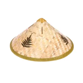 

Painting Hat Kids DIY Straw Hat Bamboo Coolie Hat Rice Paddy Hat Chinese Farmer Hat Cap (Size S)