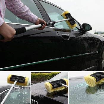 

Car Wash Brush Head for Detailing Washing Super Soft Bristles for Scratch Resistant Cleaning Universal Handle
