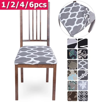 

Stretch Elastic Dining Room Chair Seat Covers Universal Removable Washable Chair Seat Cover Protector Cushion Slipcover