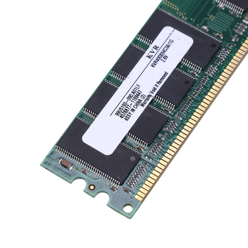 2.6V DDR 400MHz 1GB Memory 184Pins PC3200 Desktop for RAM CPU GPU APU Non-ECC CL3 DIMM