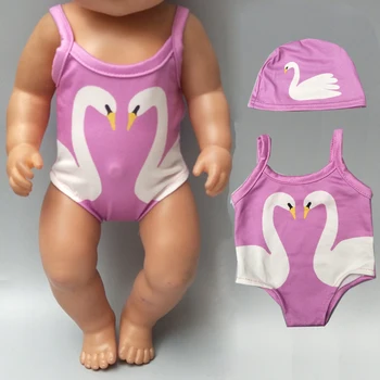 

17 inch baby new born Doll bikini cap for 18 inch girl doll swimsuit cap set doll summer dress clothes
