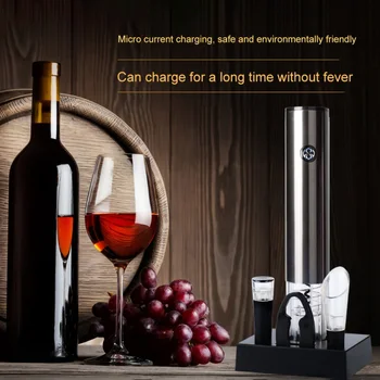 

Automatic Bottle Opener Electric Foil Cutter Wine Aerator Multifunctional Wine Screwdriver Pourer Four-piece Set Base Charging .