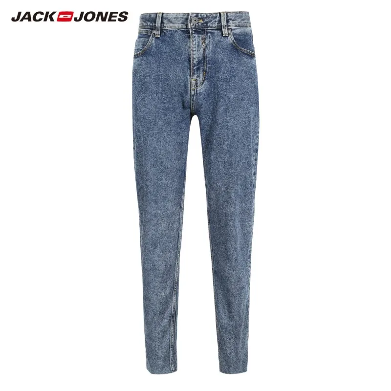 DENIM BLUE JackJones мужские зимние повседневные укороченные джинсы до щиколотки джинсовые штаны 218332519 - Цвет: DENIM BLUE