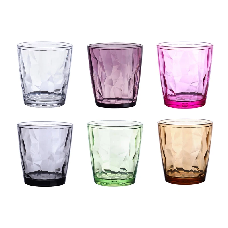 Acrylic Tumbler Drinking Colored Plastic Tumblers Cups Glassware For Kids Unbreakable Restaurant Beverage Juice Perfect for Gift | Дом и сад