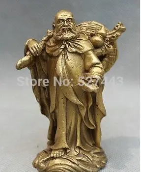 

zmr sulanshops>>95mm Tibet Tibetan Buddhism Brass Arhat Damo Bodhidharma Dharma Buddha statue B