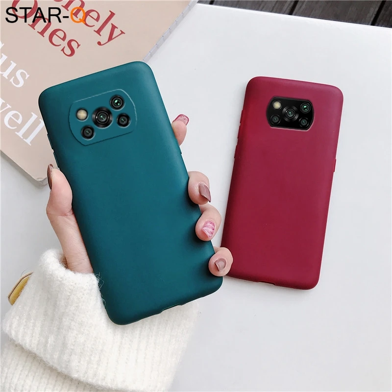 samsung flip cover Candy Color Frosted Silicone Phone Case For Xiaomi Poco X3 Nfc F2 F3 Pro M3 Pocophone F1 global Matte Soft Tpu Back Cover Cases arm pouch for phone