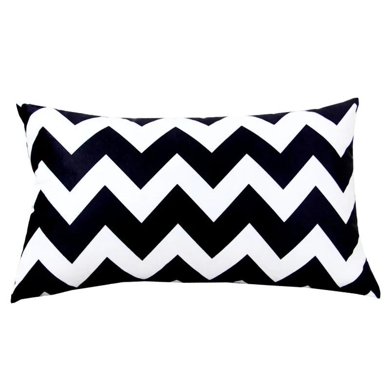 

Cushion Cover Nordic White and Black Geometric Back Cushion Covers Decorative Pillow Covers 30x50cm Stirped Christmas Pillow