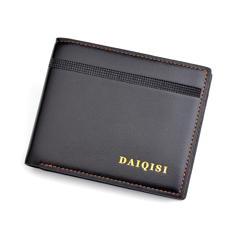 

Hot sale new men's short wallet youth large capacity horizontal soft wallet retro casual wallet