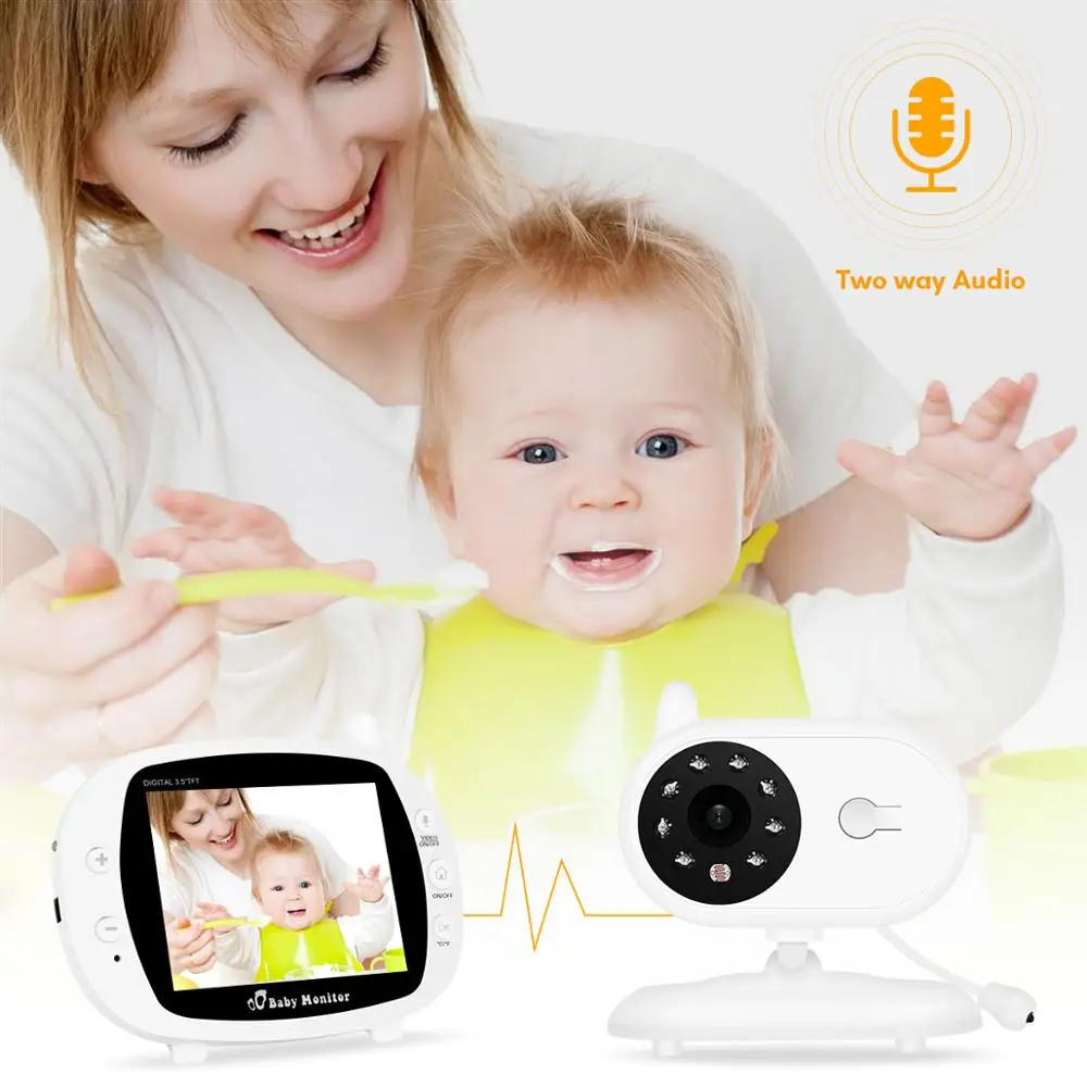 Babyphone Baby Camera Wireless 3.5Inch LCD Screen Audio Video Baby Monitor Radio Nanny Music Interc