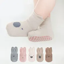 Chaussettes élastiques pour enfants, solides, oreilles d'animaux mignonnes, antidérapantes, chaussettes de sol pour tout petits, accessoires pour bébés 