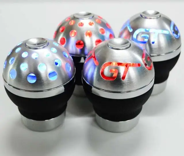 Universal Car Truck LED Gear Shift Knob Stick Knobs light Touch activated MT ABS Chrome For GT Fit BMW Toyota Honda | Автомобили и