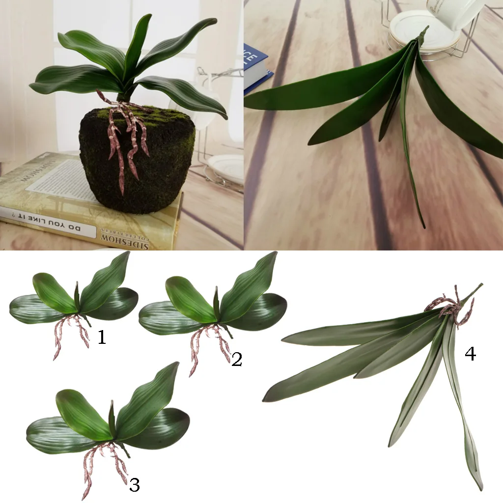 Artificial Butterfly Orchid Silk Leaf Fake Flowers Artificial Plants Home Wedding Party Decoration
