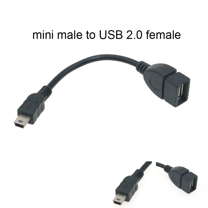 

Car Audio CD/DVD 5pin mini USB Male to USB 2.0 Female Connection Cord T Interface OTG Data Cable
