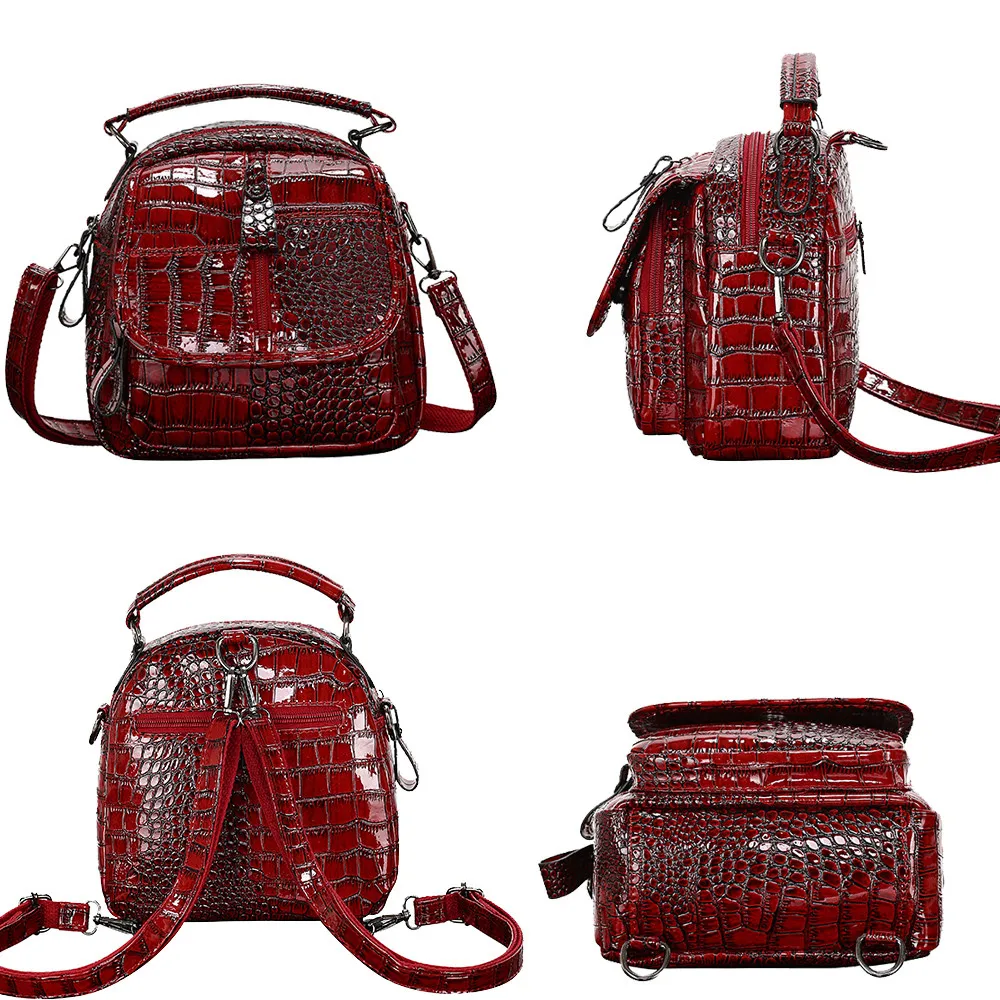 Мини-рюкзак, винтажная женская кожаная сумка через плечо, дизайнерская Высококачественная многофункциональная маленькая сумка, модные ручные сумки для девочек