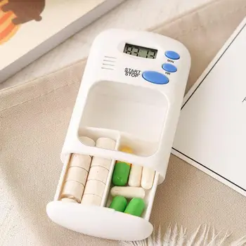 

Mini Portable Pills Reminder Electronic Box Organizer with LED Display Alarm Clock Small First Aid Kit
