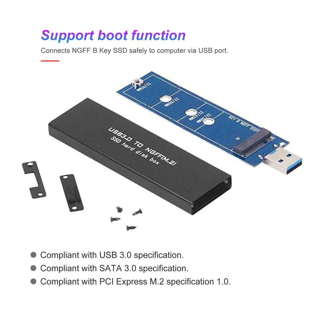 NGFF M2 интерфейс твердотельный накопитель к USB3.0 с жестким диском коробка конвертер адаптер карта жесткий диск карта Plug and Play